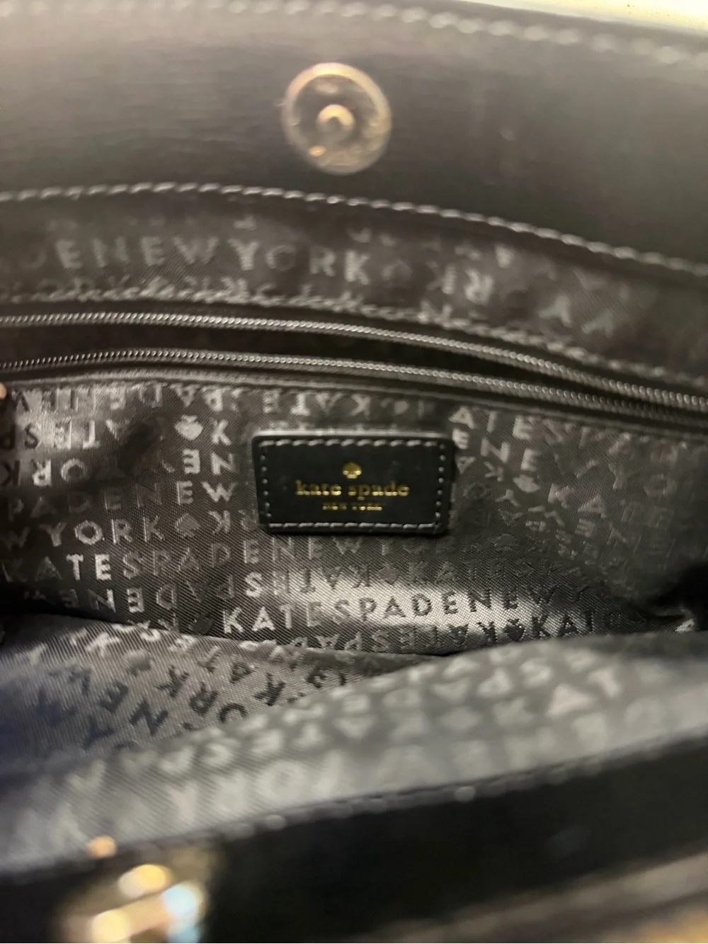 Kate Spade Black Leather Handbag • Gold Hardware • Structured Tote • Upcycled🖤